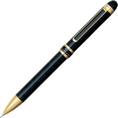 Platinum MWB-3000RN#1 Double 3 Action Black Marble Multi-Function Fountain Pen, main image
