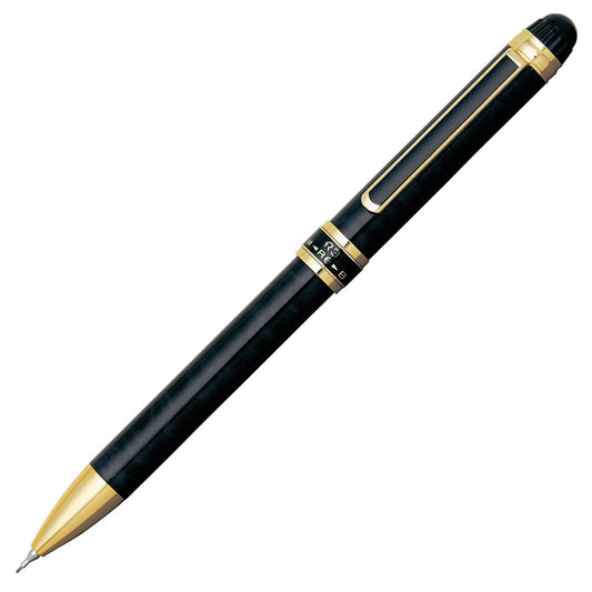 Platinum MWB-3000RN#1 Double 3 Action Black Marble Multi-Function Fountain Pen
