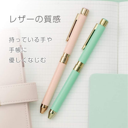ZEBRA SB36-LBK Sharbo X SL6 Multi-Functional Pen, Leather, Black