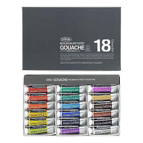 Holbein Artists' Gouache •?¤713 - Set of 18 15ml