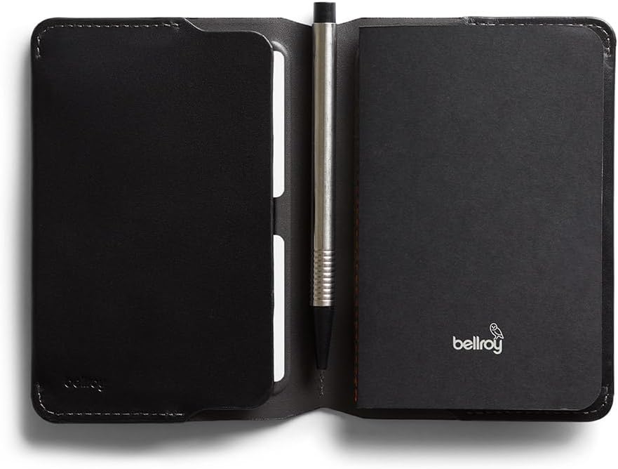 Bellroy Notebook Cover (Leather Folio for Notebook) - Black