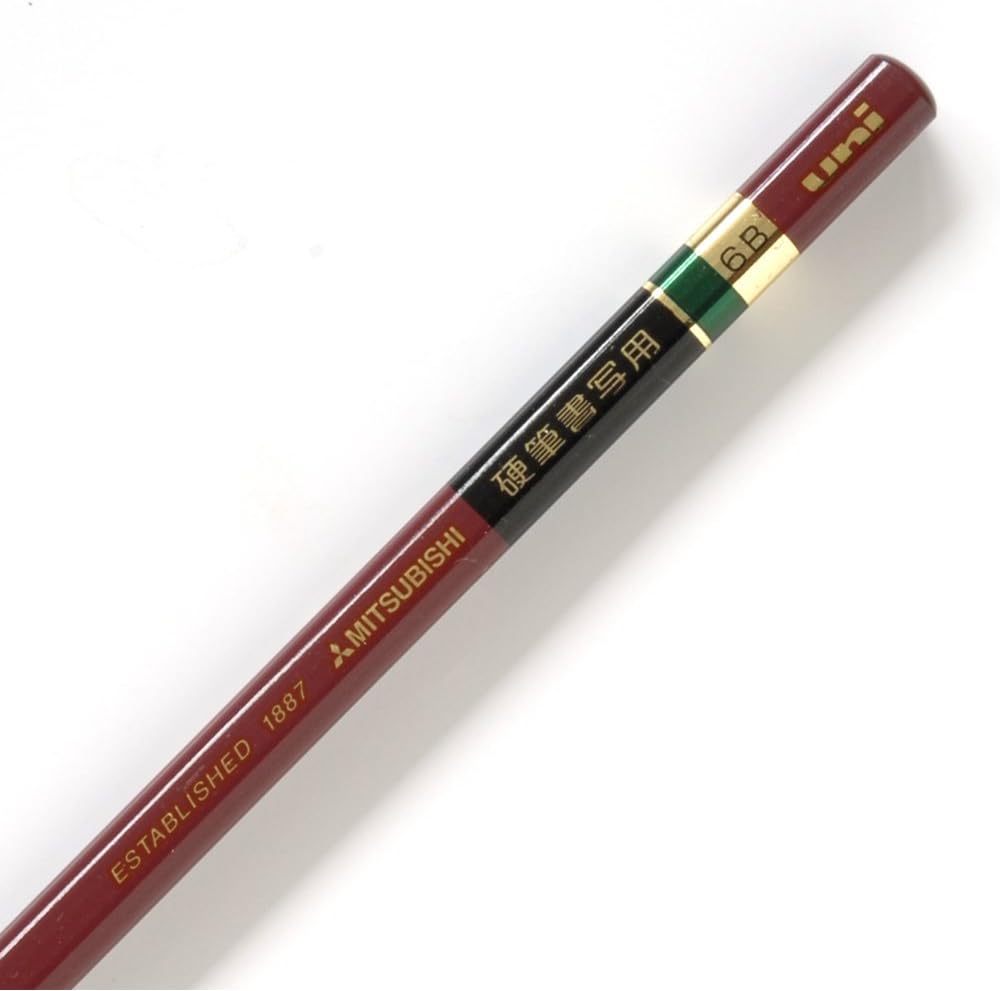 Uni-Ball Mitsubishi Pencils UKS3K6B Pencil Hard Writing Triangle Shaft 6B 1 Dozen
