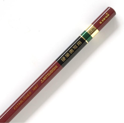 Uni-Ball Mitsubishi Pencils UKS3K6B Pencil Hard Writing Triangle Shaft 6B 1 Dozen