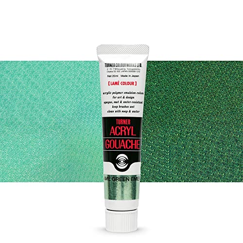 Turner Colour Works Acryl Gouache Artist Acrylic Paint - Single 20 ml Tube - Lam̩ Green Emerald