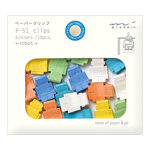 Midori Paper Clips, Robot, 18 Pieces (43322006)