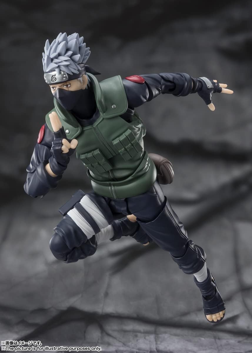 TAMASHII NATIONS - Naruto Shippuden - Kakashi Hatake (The famed Sharingan Hero), Bandai Spirits S.H.Figuarts Action Figure