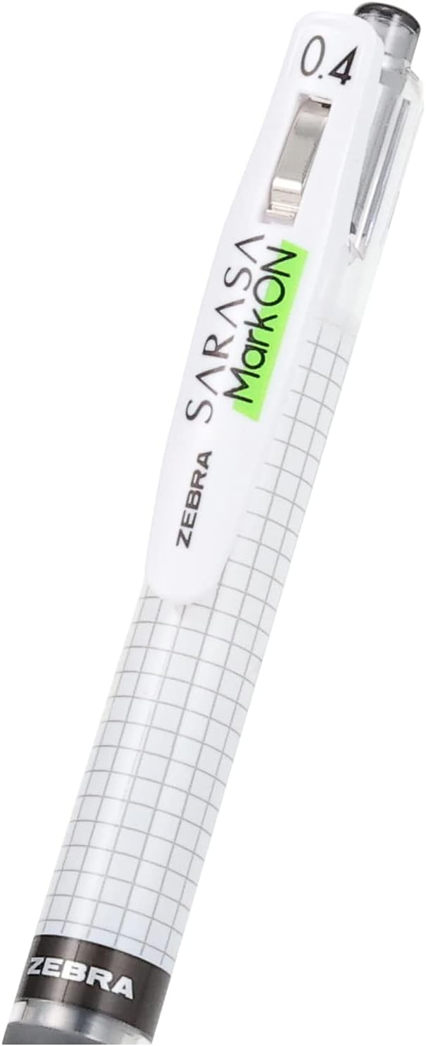 ZEBRA B-JJS77-BK Sarasa Mark On Gel Ballpoint Pen, 0.4, Black, 10 Pens