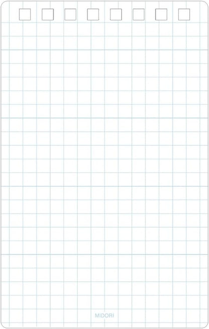 DESIGNPHIL Midori 11732006 Diamond Memo, Medium, Grid Ruled, Blue, Set of 10