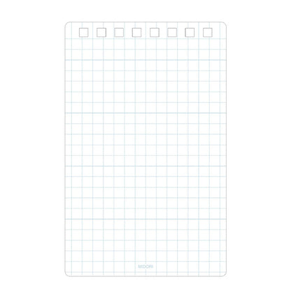 Midori Diamond Memo Pad - Medium 3" x 4.7" - 5 mm Graph - 40 Sheets - Blue