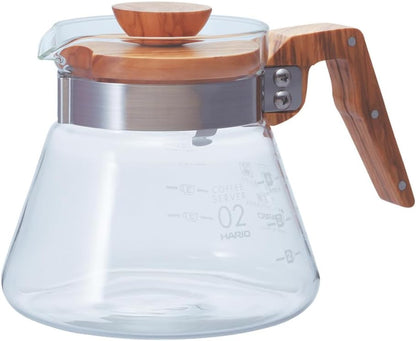 Hario V60 Olive Wood Coffee Server, 600ml