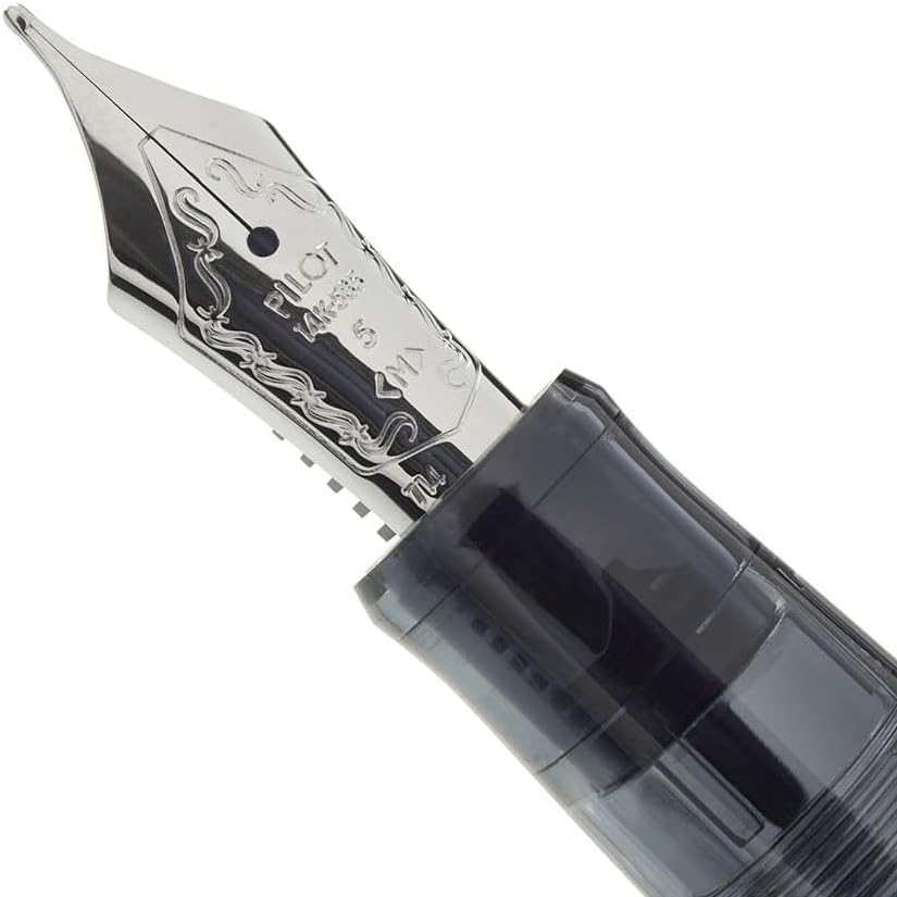 PILOT Custom 74 Skeleton TurquoiseGreen Fountain Pen M FKKN-12SR side view