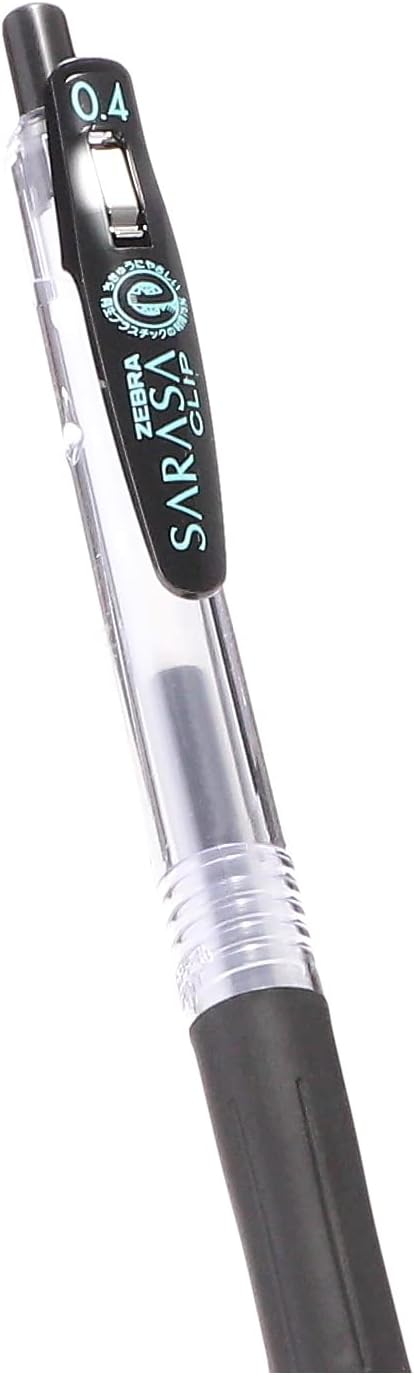 ZEBRA B-JJS15-BK Gel Ballpoint Pen, Sarasa Clip, 0.4, Black, 10 Pieces