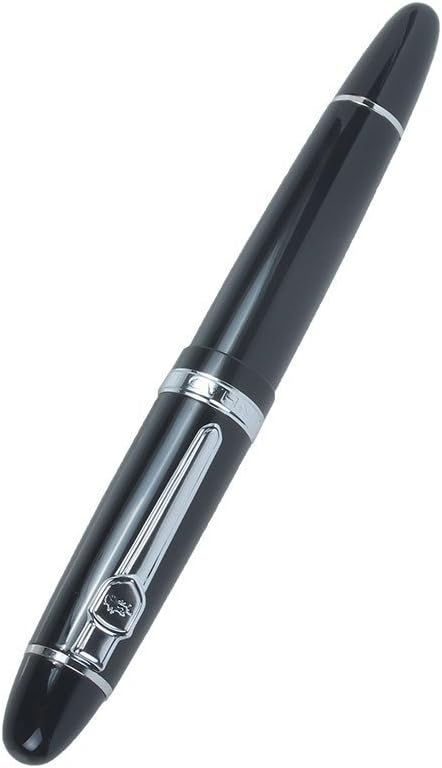 JINHAO Advanced Fountain Pen 159 Black Bright with Silver Broad Nib, alternate view