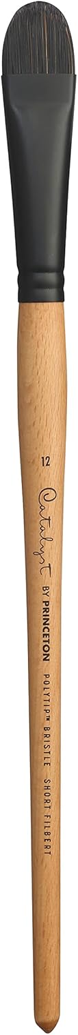 Princeton Catalyst Paintbrush, Size 12, Light Wood