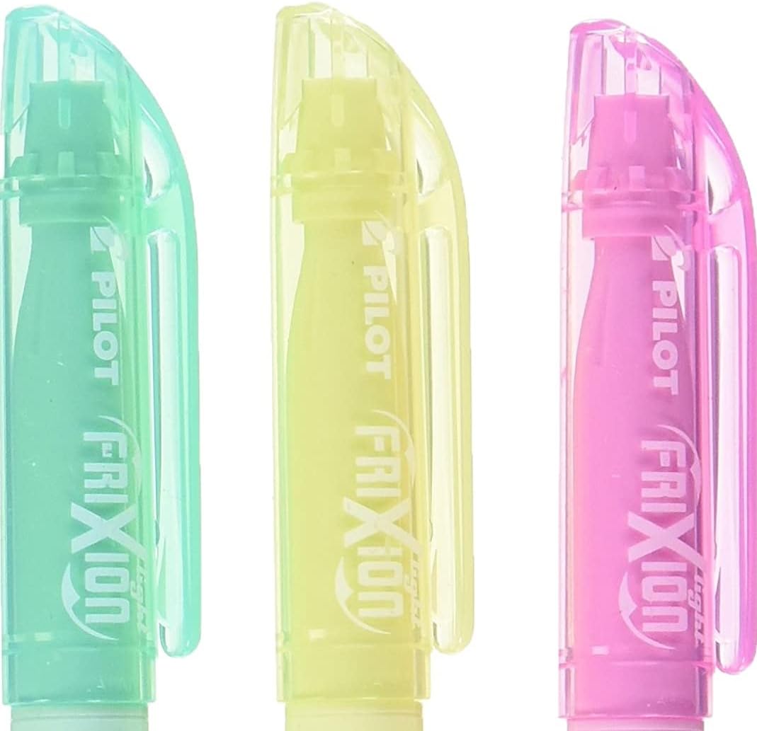 PILOT Highlighter Frixion Light, 3 Soft-Color Set (SFL-30SL-3CS)
