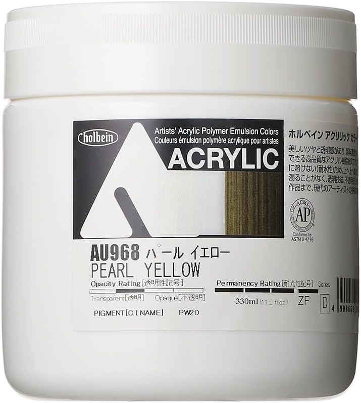 Holbein Acrylic Color [Heavy Body] AU968 330ml Pearl Yellow 16968