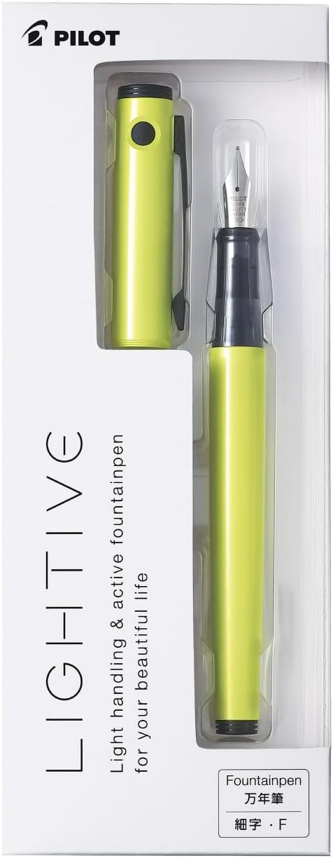 LIGHTIVE Fountain Pen, F[Active Yellow] Lightweight Body, Stylish, Simple