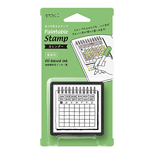 DESIGNPHIL 35399006 Midori Stamp Penetrating Stamp Calendar Pattern