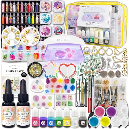 kerÌ?tÌ? 118 Piece UV Resin Craft Set, Starter Kit of Basic Tools and Parts To Be Enjoyed As Soon As They Arrive