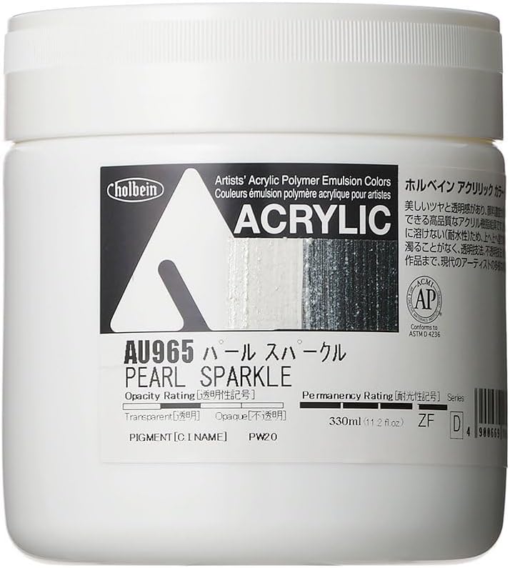 Holbein Acrylic Color Heavy Body 330ml - Pearl Sparkle (Artists' Acrylic Polymer Emulsion Colors)
