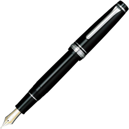 Sailor 11-2037-620 Professional Gear Fountain Pen, Silver, Black, Bold