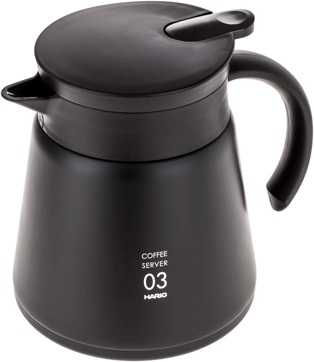 Hario V60 Insulated Metal Server, 800ml, Black