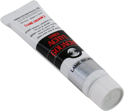 Turner Colour Works Acryl Gouache Artist Acrylic Paint - Single 20 ml Tube - Lam?? Silver