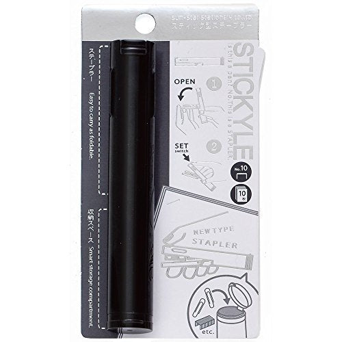 Sun-Star Pen Type Stapler Stickyle, Black (S4763211)