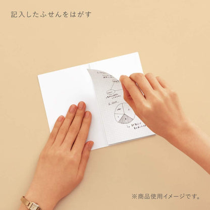 Kokuyo KME-FNT1S3YG Sticky Notes, Notebook, 25 Sheets, 0.1 inch (3 mm) Grid, Green