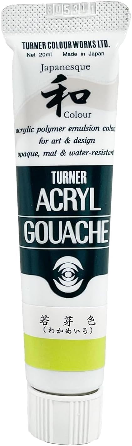 Turner Colour Works Acryl Gouache Artist Acrylic Paint - Single 20 ml Tube - Japanesque Light Green