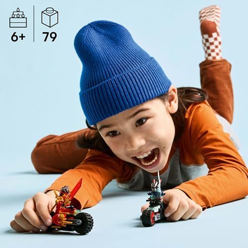 LEGO NINJAGO Kai’s Motorcycle Speed Race Playset with 2 Ninja Bike Toys 71838 Building Blocks Toys for 6+ Gift for Boys and Girls