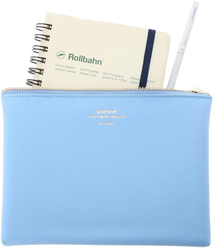 Delfonics Quitterie Pouch: 6.7 in. x 5.1 in. (Beige) / medium