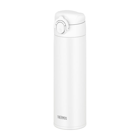[Dishwasher Safe Model] Thermos Water Bottle, Vacuum Insulated Mobile Mug, 16.9 fl oz (500 ml), White, 16.9 fl oz (500 ml), Dishwasher Safe, One-Touch Open, Stainless Steel, Bottle Hot or Cold