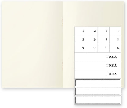 DESIGNPHIL Midori 15206006 Notebook, MD Notebook, Light, Unruled, 3 Books