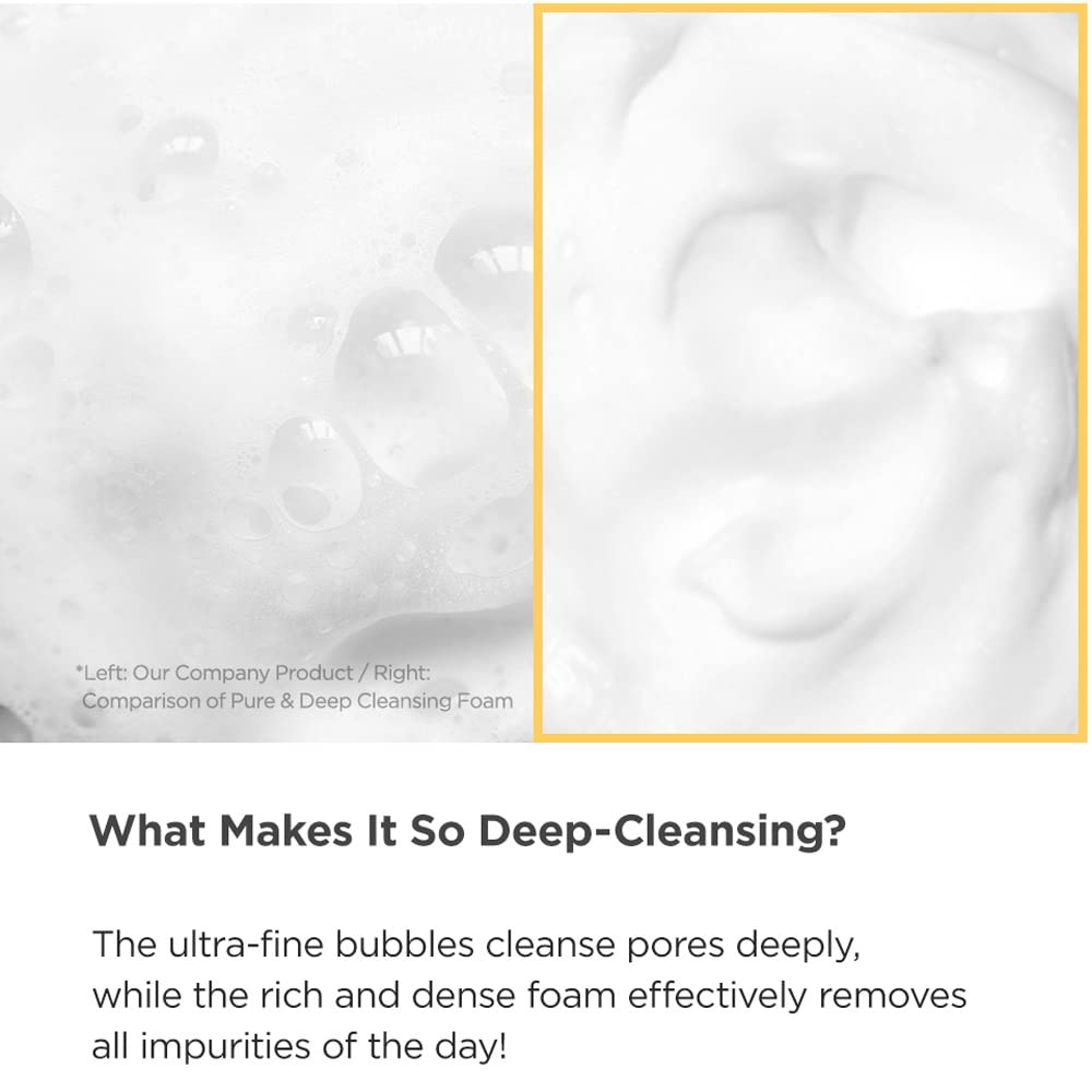 ma:nyo Pure & Deep Cleansing Foam | Gentle Face Wash with Natural Ingredients | Removes Impurities & Excess Sebum | Suitable for All Skin Types | Korean Skincare 6.7 fl oz (200ml)
