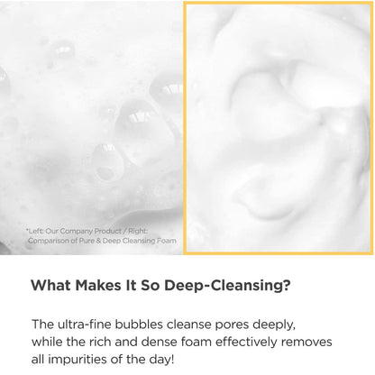 ma:nyo Pure & Deep Cleansing Foam | Gentle Face Wash with Natural Ingredients | Removes Impurities & Excess Sebum | Suitable for All Skin Types | Korean Skincare 6.7 fl oz (200ml)