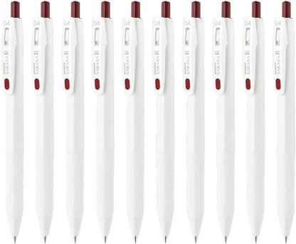 ZEBRA Sarasa R B-JJS29-R1-RBK Gel Ballpoint Pen, 0.02 inches (0.4 mm), Red Black, 10 Pieces
