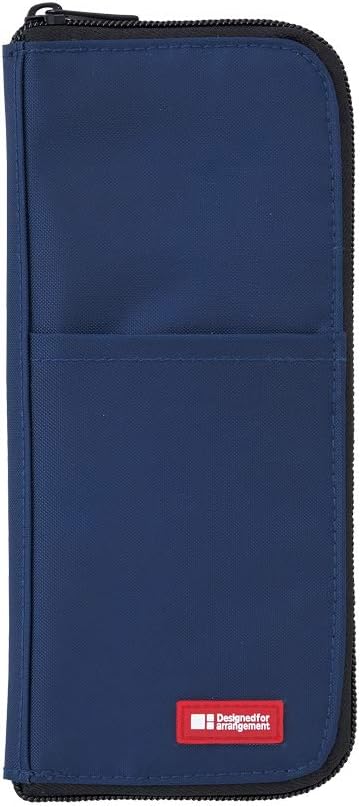 LIHITLAB LAB Slim Pen/Pencil Pouch, 0.7 ?� 3.9 ?� 8.5 Inches, Indigo (A7652-11)