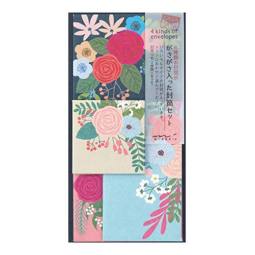 Midori 20563006 Gasagasa Envelope Bouquet Pattern