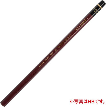 Uni Wooden Pencil, F, Box of 12 (HUF)