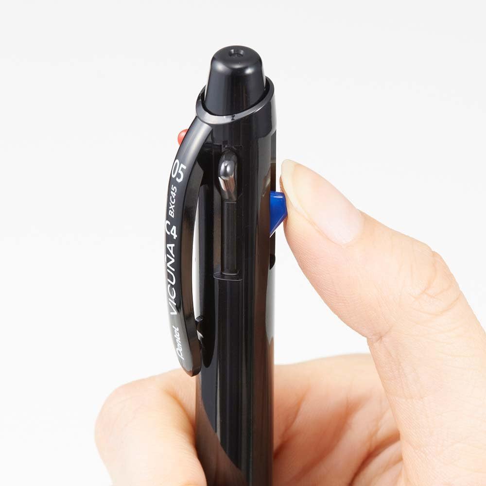 Pentel XBXC45A Multi-Color Ballpoint Pen, Vicuna 4 Colors, Black Shaft