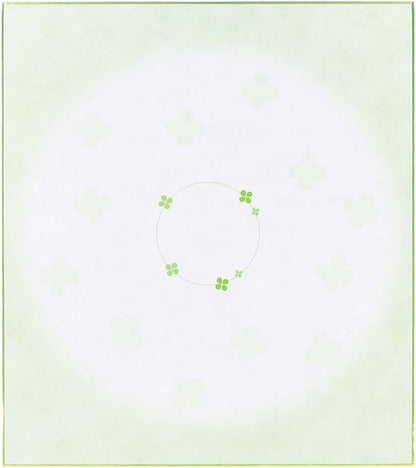 Midori 33155006 Colored Paper with Stickers, Clover Pattern