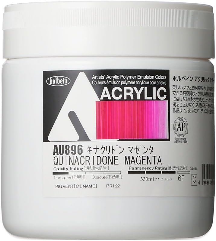 Holbein Acrylic Color [Heavy Body] AU896 330ml Quinacridone Magenta 16896