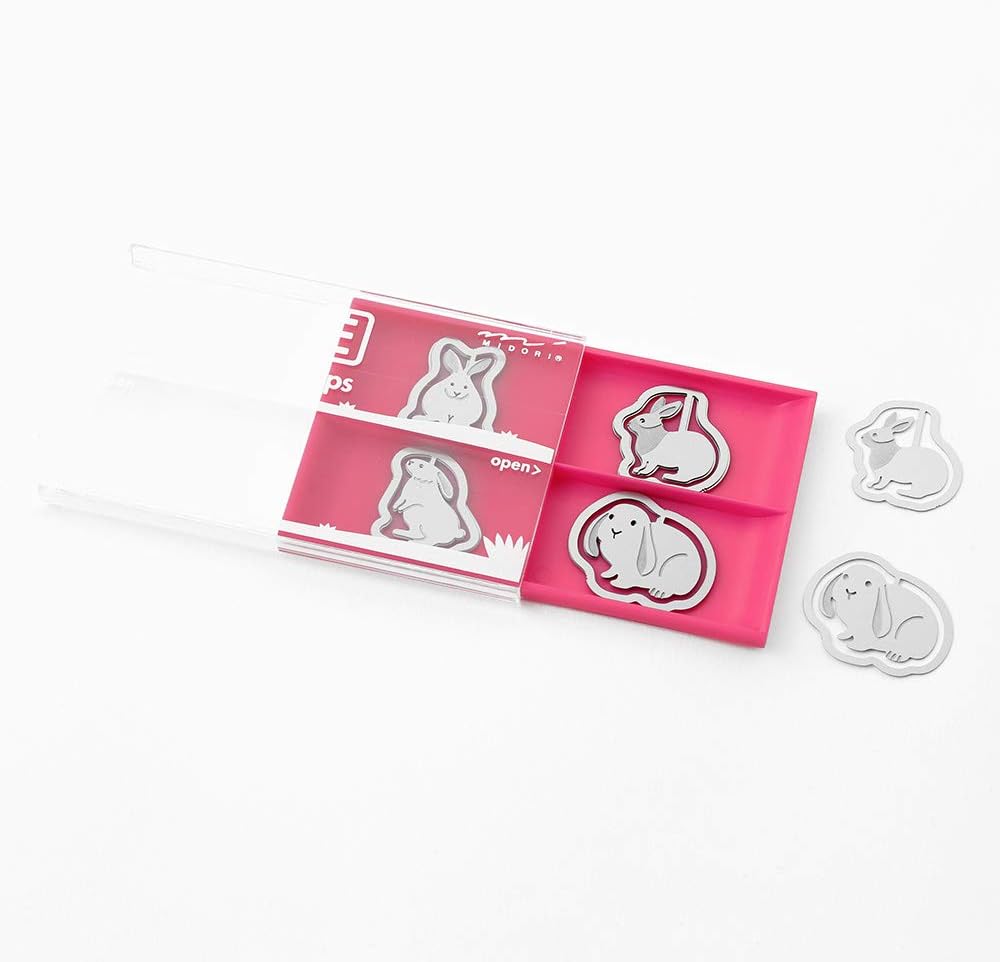 Midori Clip Etched Clips Rabbit Pattern 43358006