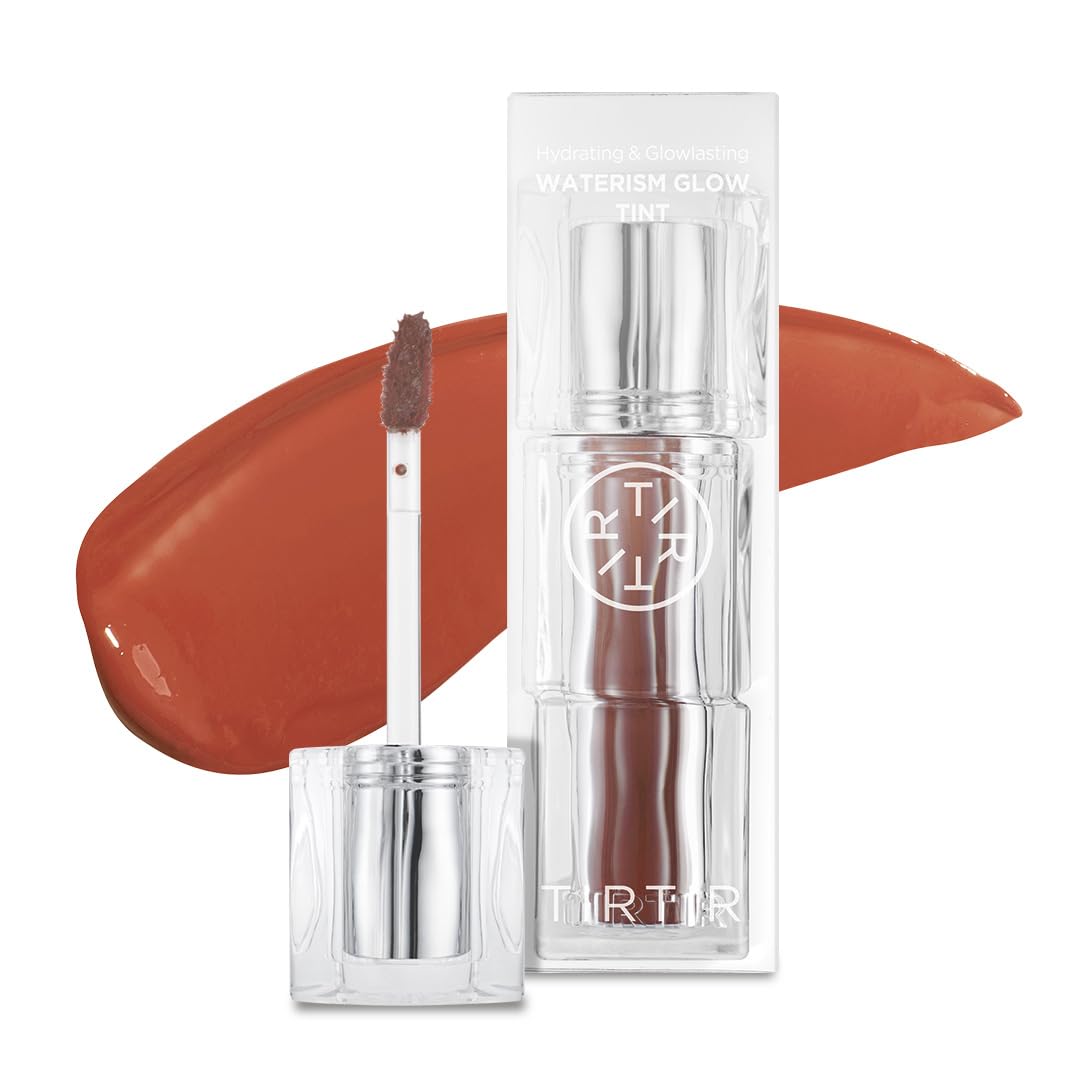TIRTIR Waterism Tinted Lip Gloss #04 Fig Peach, 0.14 Fl Oz ??? Kiss Ready Lipgloss, 12H Long Lasting Non Sticky Natural Tinted Glow Korean Multiuse Cheek and Lip Tint for Women gift