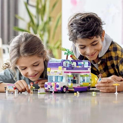 LEGO 41395 Friends Friendship Bus Toy with Swimming Pool and Slide, Summer Holiday Playsets for 8+ Year Old