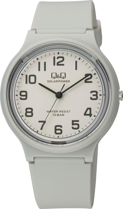 Citizen Q&Q Analog Solar Watch, Water Resistant to 10 ATM, Urethane Strap, gray, Classic