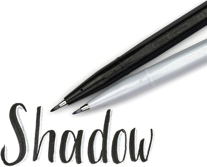 Pentel Fude Touch Sign Pen, Black, Felt Pen Like Brush Stroke (SES15C-A)