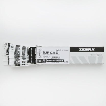 ZEBRA B-RBJF5-BK Gel Ballpoint Pen Refill, Sarasa Study BJF-0.5 Lead, Black, 10 Count