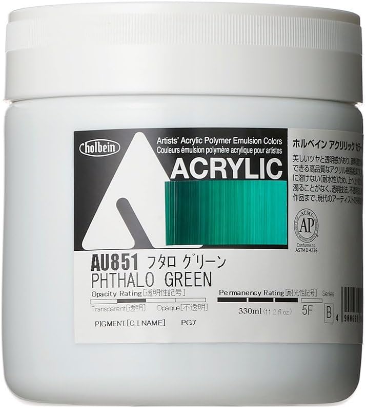 Holbein Acrylic Color [Heavy Body] AU851 330ml Phthalo Green 16851